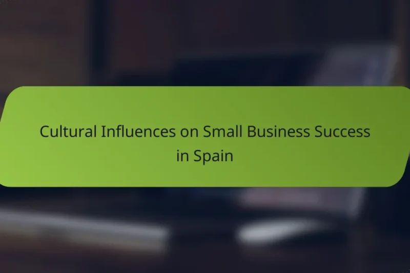 Cultural Influences on Small Business Success in Spain