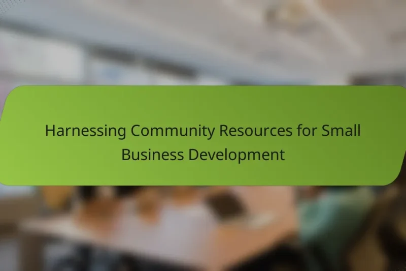 Harnessing Community Resources for Small Business Development
