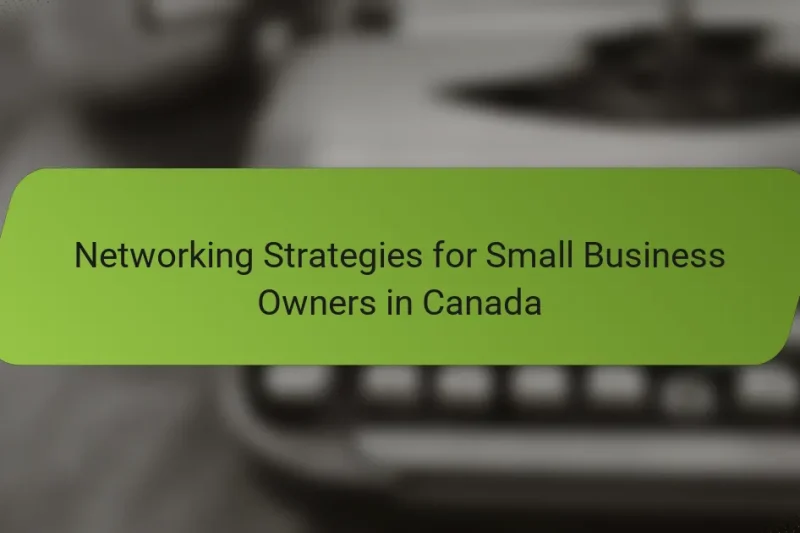 Networking Strategies for Small Business Owners in Canada