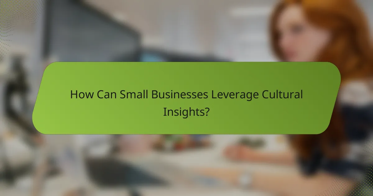 How Can Small Businesses Leverage Cultural Insights?