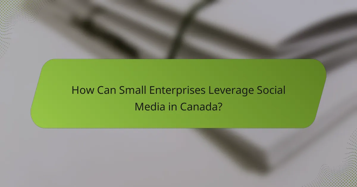 How Can Small Enterprises Leverage Social Media in Canada?