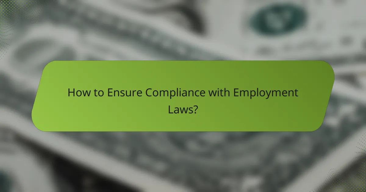 How to Ensure Compliance with Employment Laws?