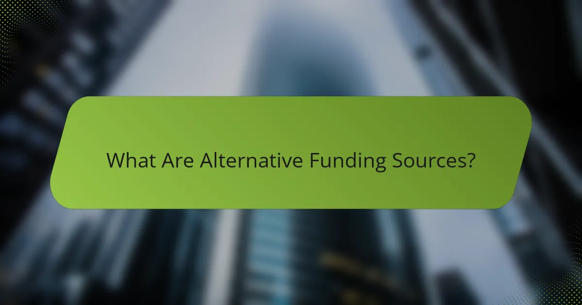What Are Alternative Funding Sources?
