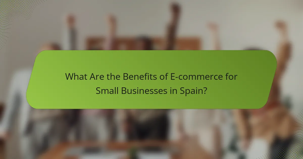 What Are the Benefits of E-commerce for Small Businesses in Spain?