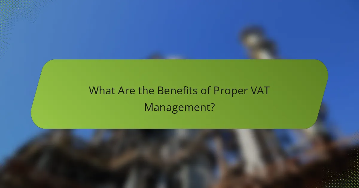 What Are the Benefits of Proper VAT Management?