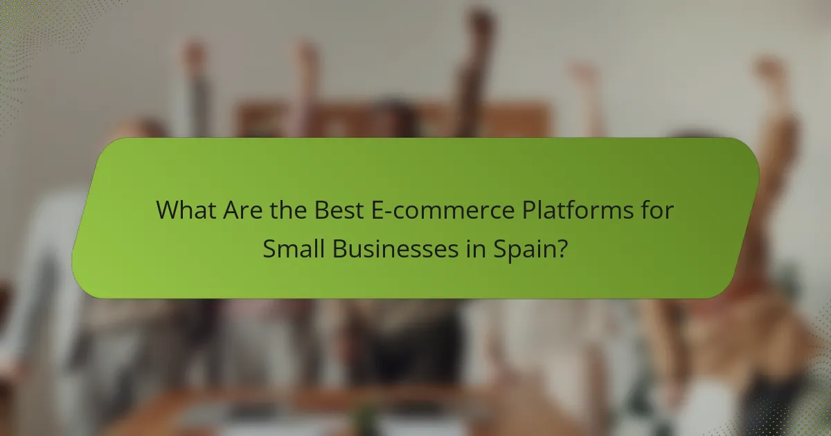 What Are the Best E-commerce Platforms for Small Businesses in Spain?