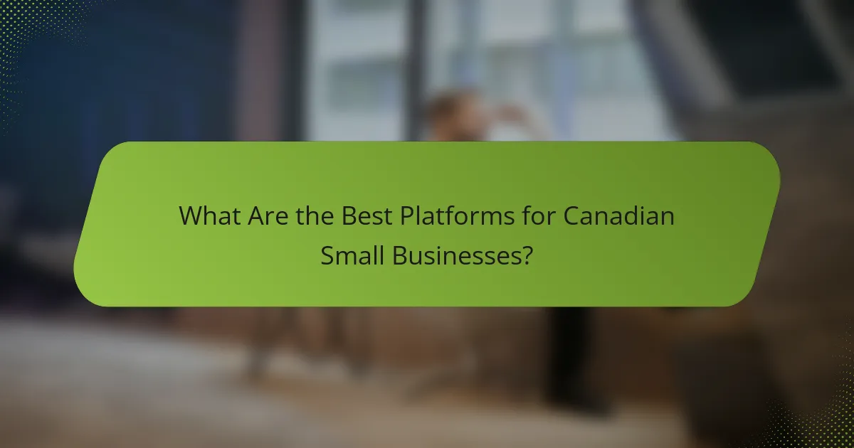 What Are the Best Platforms for Canadian Small Businesses?