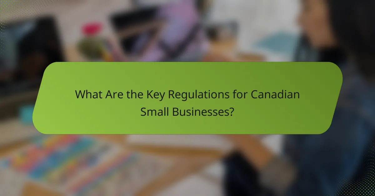 What Are the Key Regulations for Canadian Small Businesses?