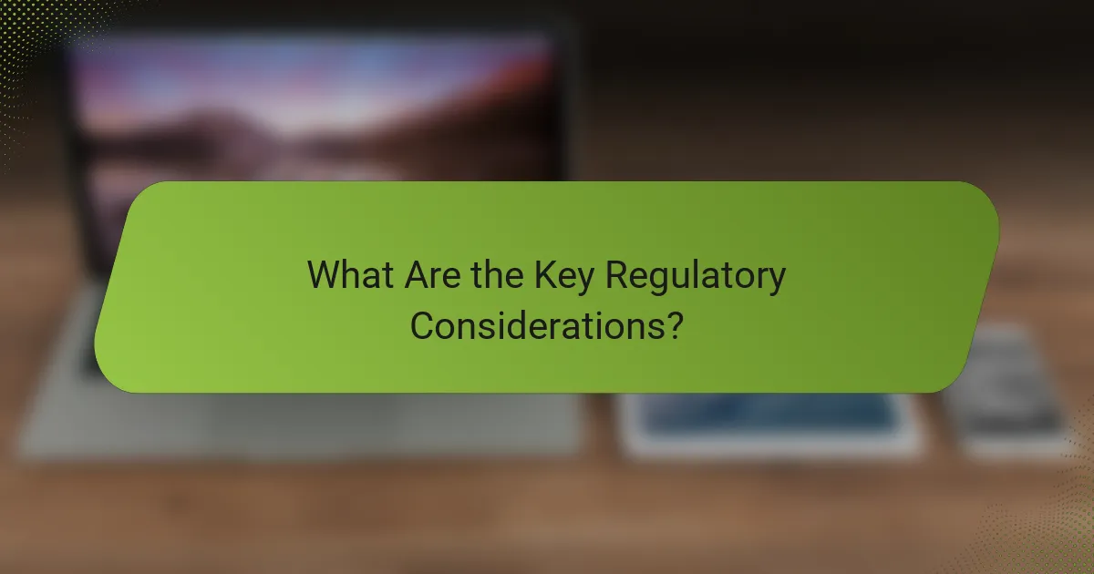 What Are the Key Regulatory Considerations?