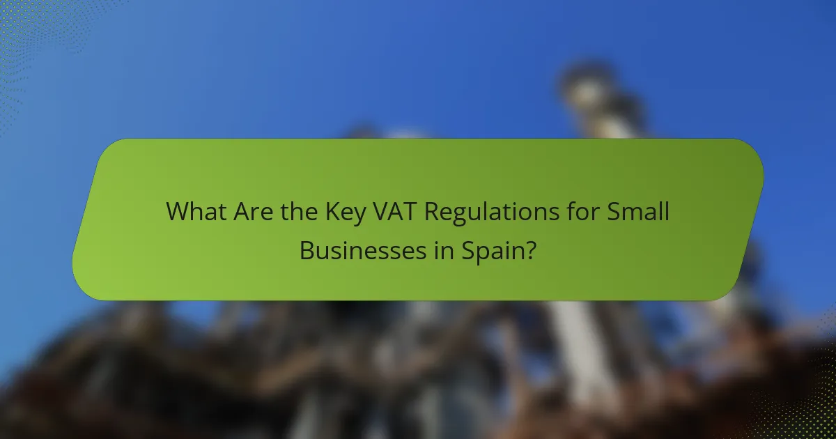 What Are the Key VAT Regulations for Small Businesses in Spain?