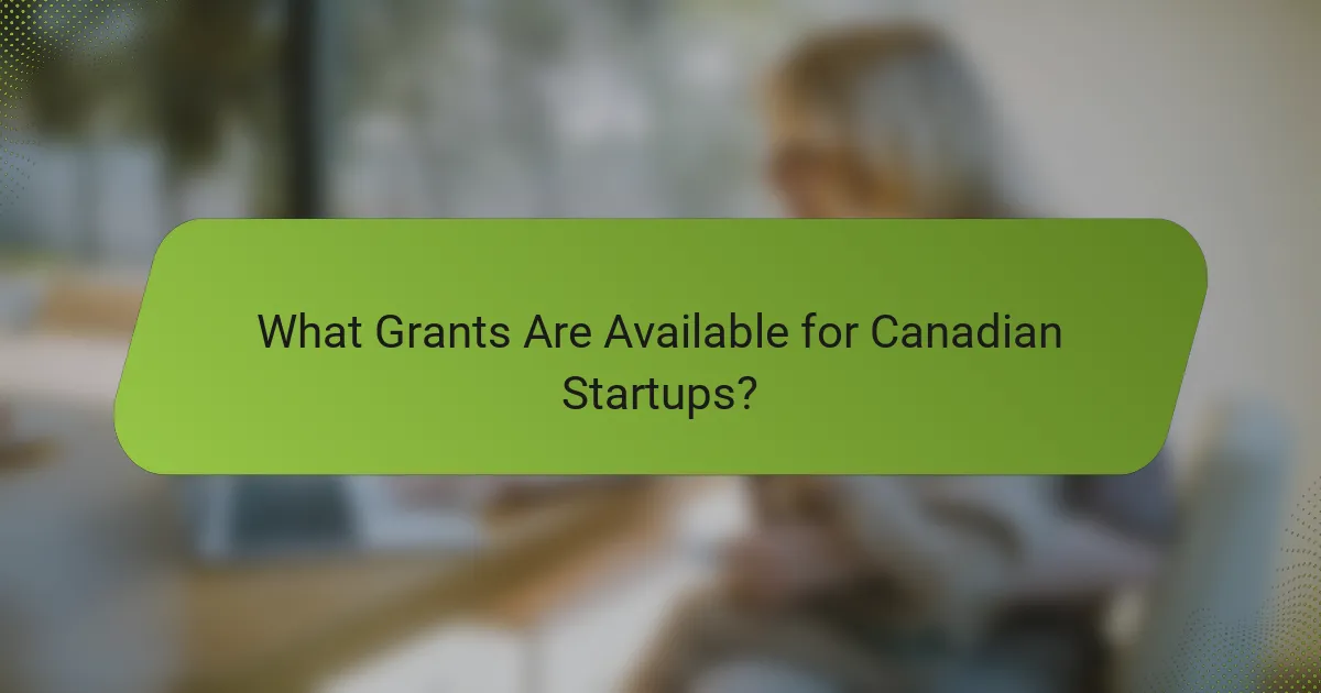 What Grants Are Available for Canadian Startups?