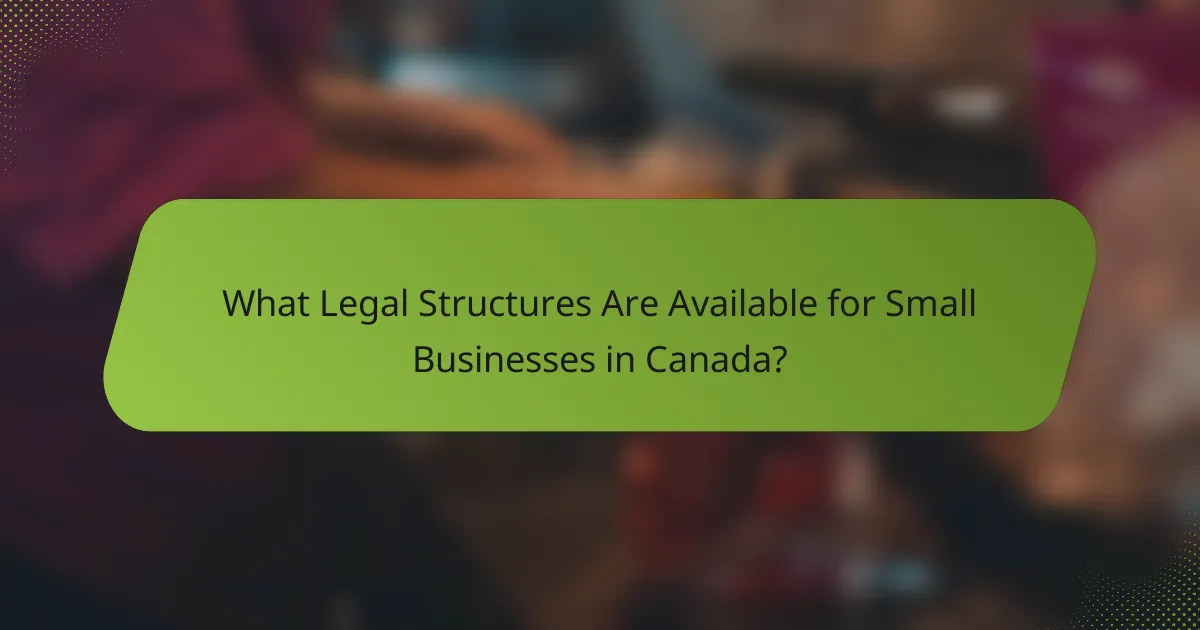 What Legal Structures Are Available for Small Businesses in Canada?